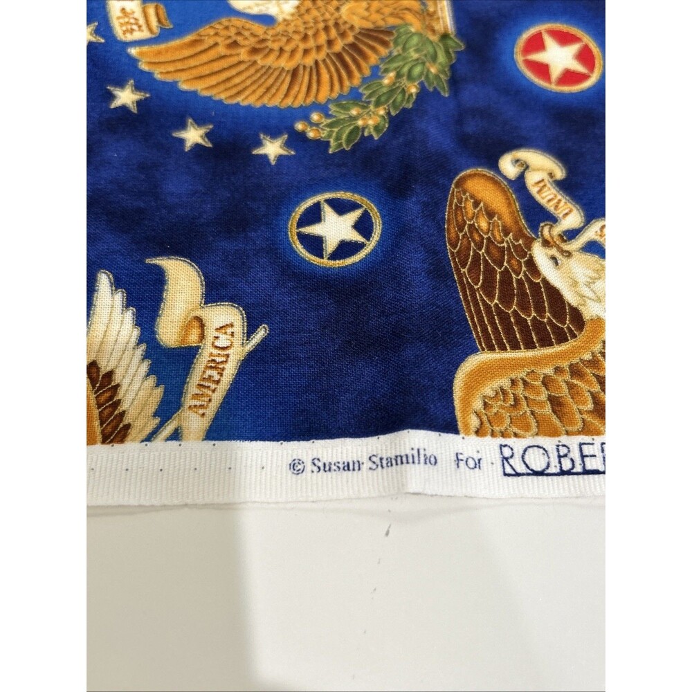 People’s House Hoffman Cotton Fabric Patriotic Eagle Print 1/2 Yard - Picture 7 of 9